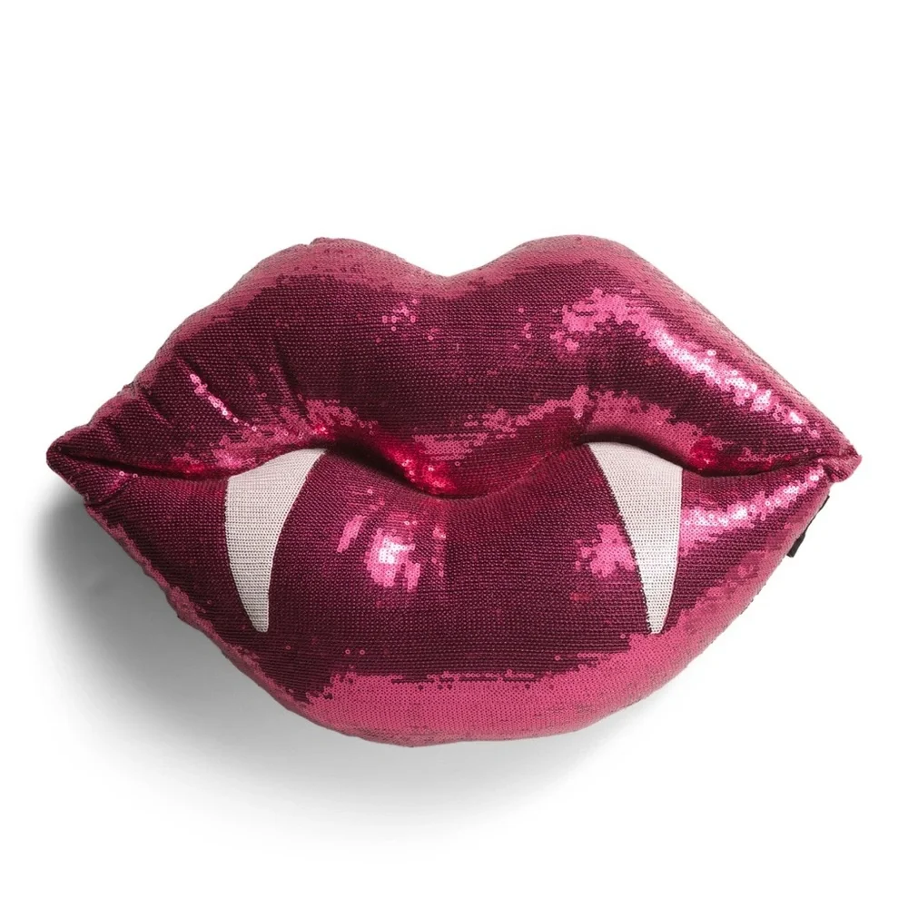 Rachel Zoe Two-Sided Sequin Lip Decorative Pillow